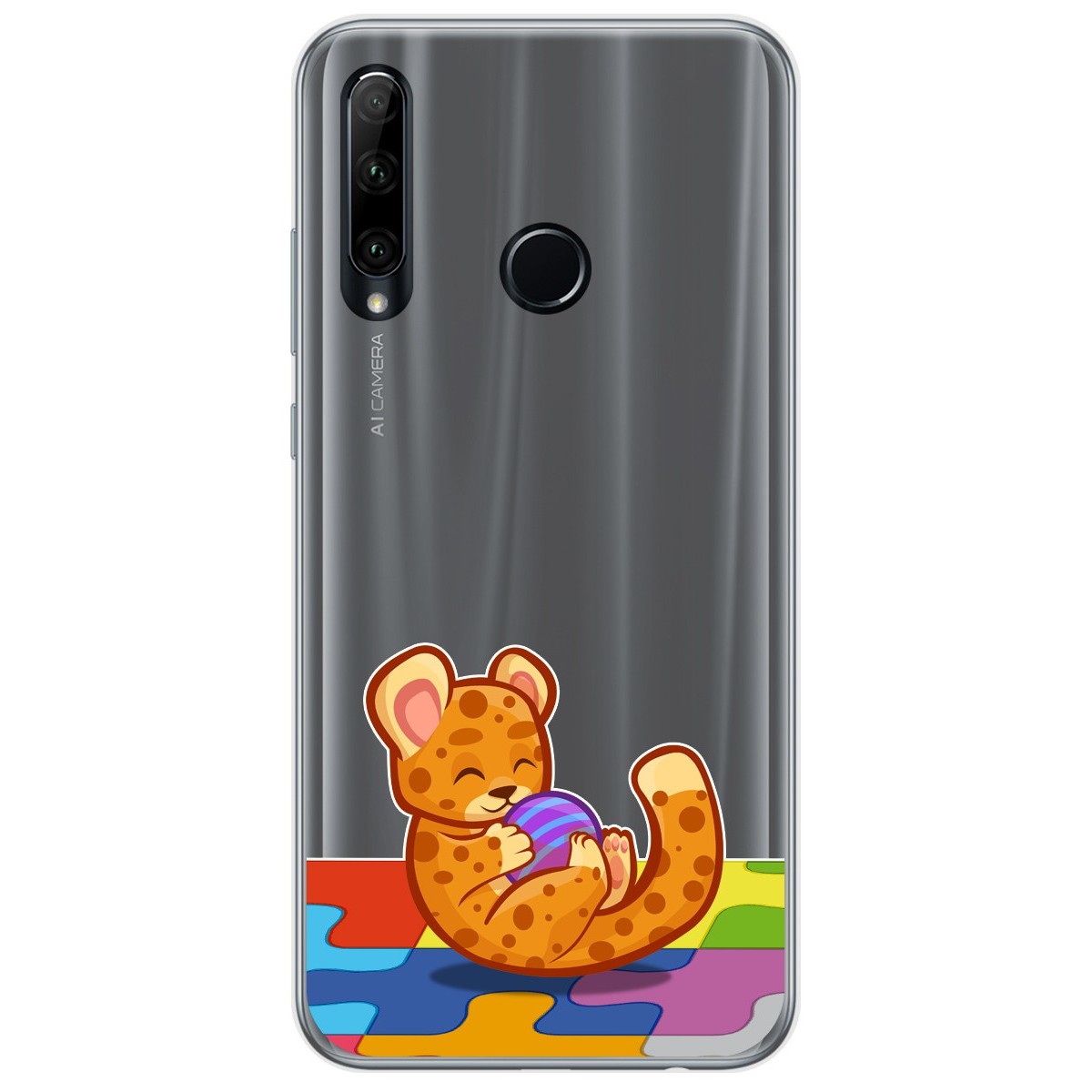 Funda Gel Transparente para Huawei Honor 20 Lite diseño Leopardo Dibujos