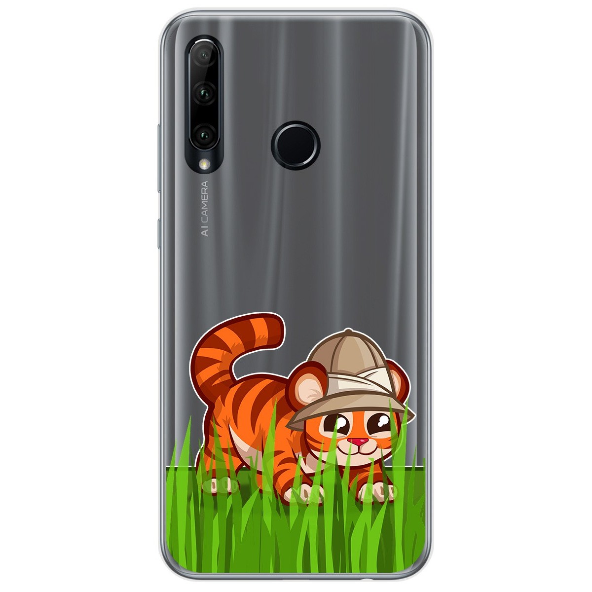 Funda Gel Transparente para Huawei Honor 20 Lite diseño Tigre Dibujos