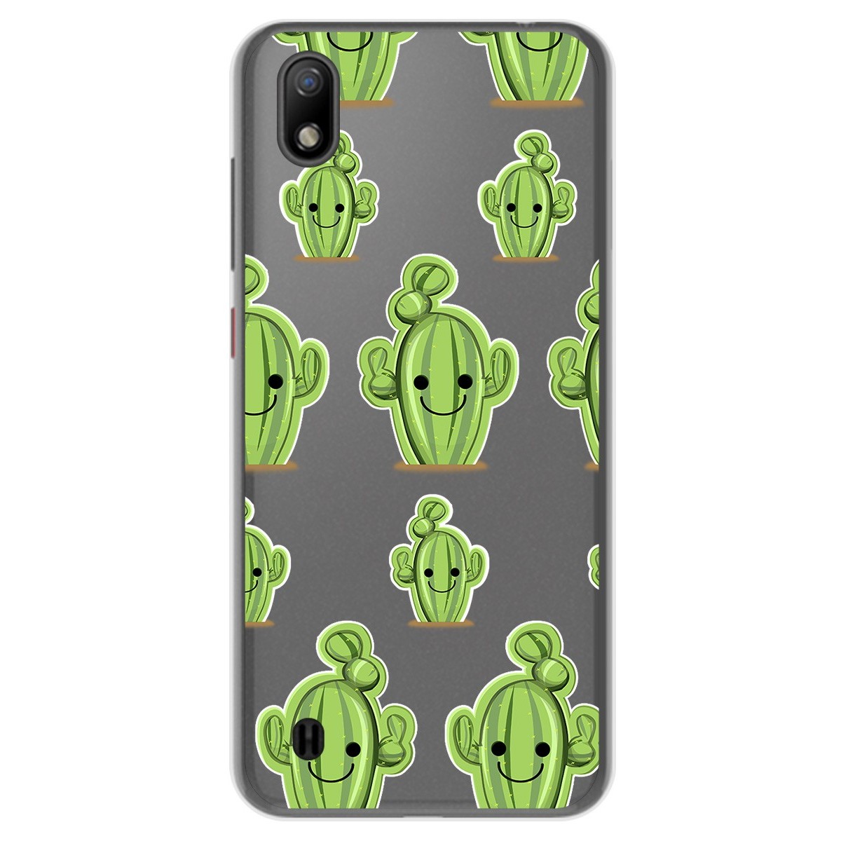 Funda Gel Transparente para ZTE Blade A7 (2019) diseño Cactus Dibujos