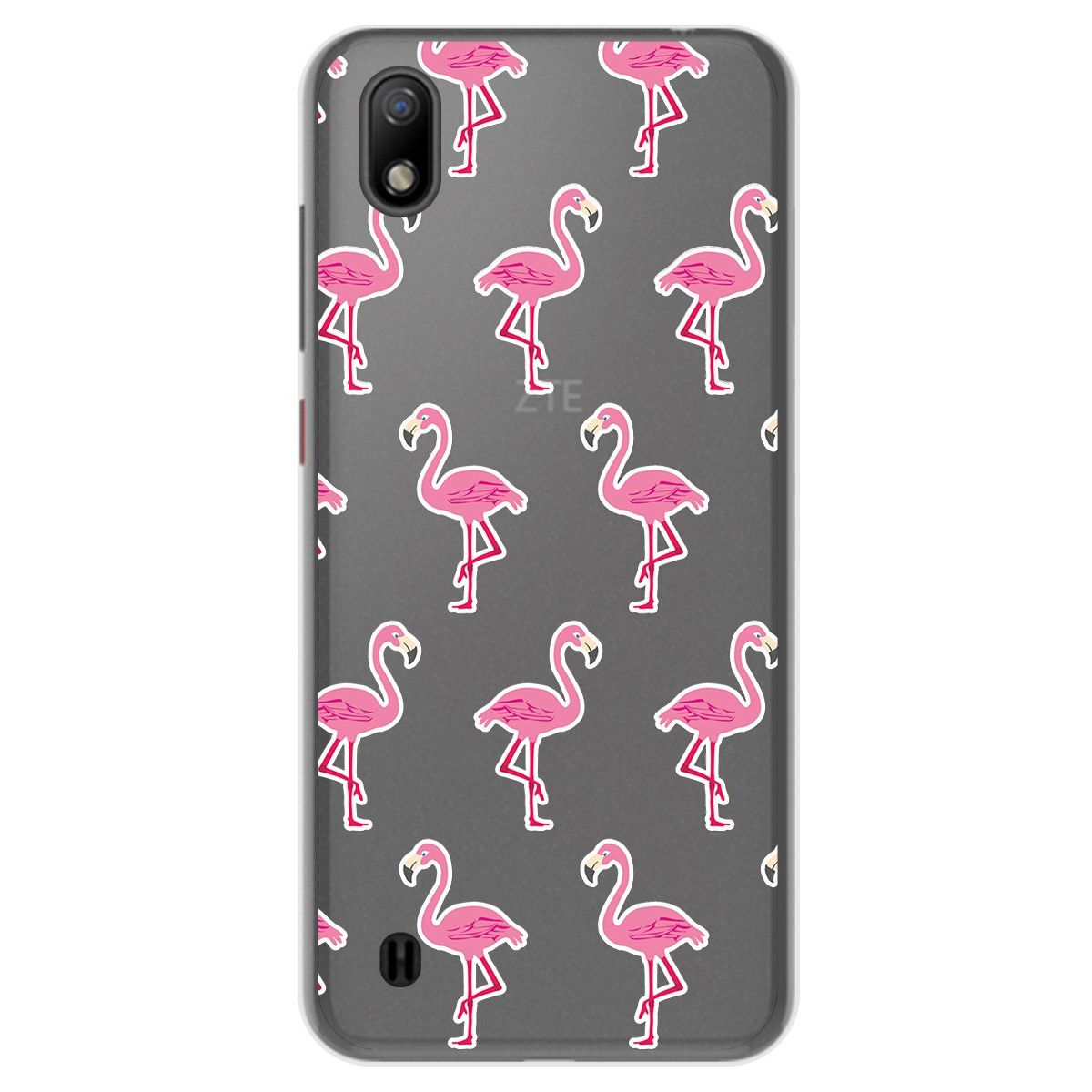 Funda Gel Transparente para ZTE Blade A7 (2019) diseño Flamenco Dibujos