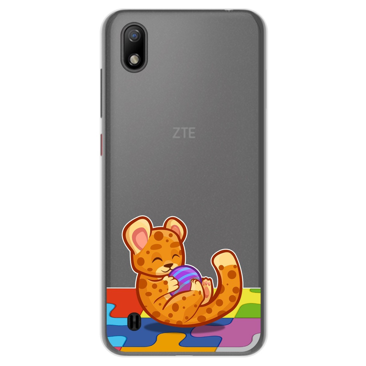 Funda Gel Transparente para ZTE Blade A7 (2019) diseño Leopardo Dibujos