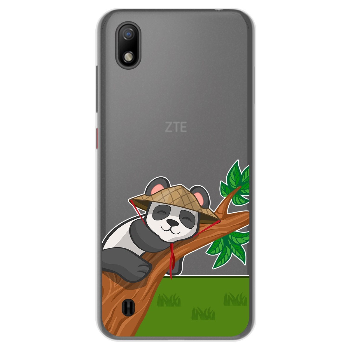Funda Gel Transparente para ZTE Blade A7 (2019) diseño Panda Dibujos