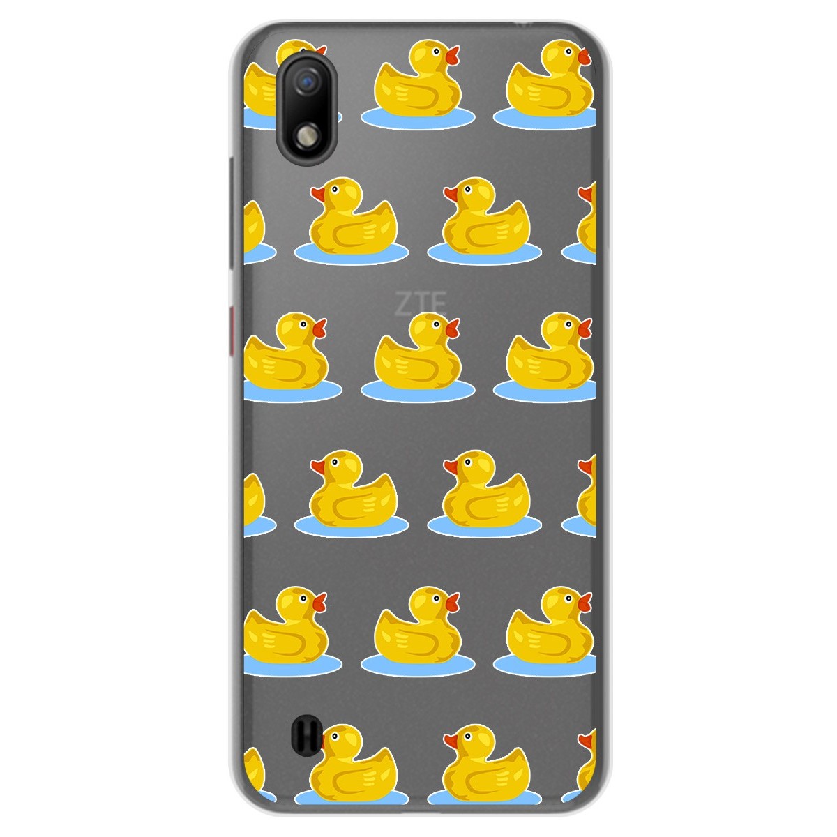 Funda Gel Transparente para ZTE Blade A7 (2019) diseño Pato Dibujos