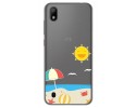 Funda Gel Transparente para ZTE Blade A7 (2019) diseño Playa Dibujos