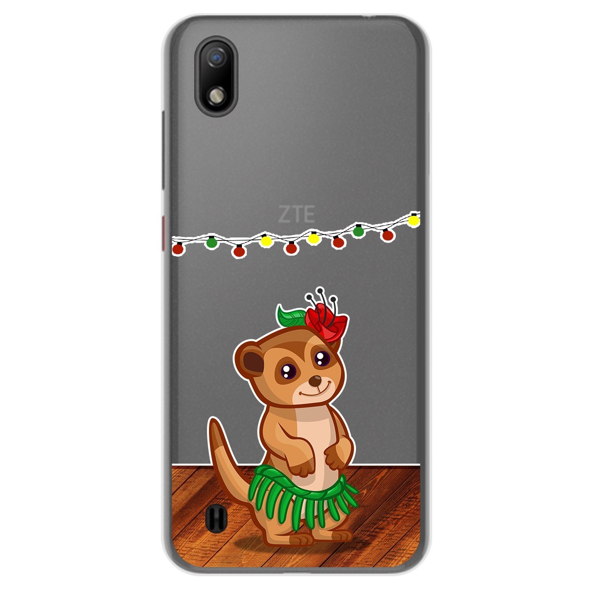 Funda Gel Transparente para ZTE Blade A7 (2019) diseño Suricata Dibujos
