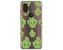 Funda Gel Transparente para Motorola One Vision diseño Cactus Dibujos
