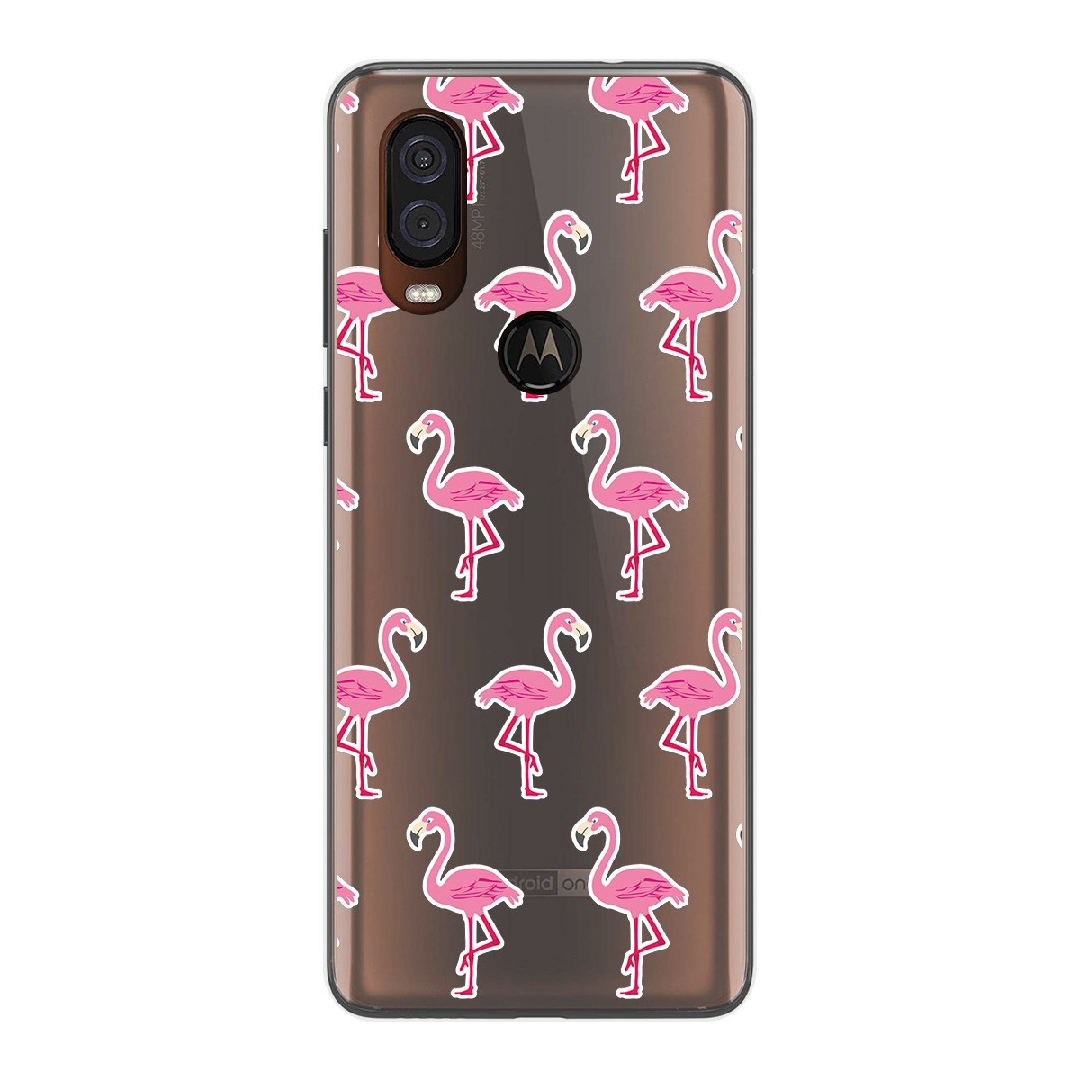 Funda Gel Transparente para Motorola One Vision diseño Flamenco Dibujos