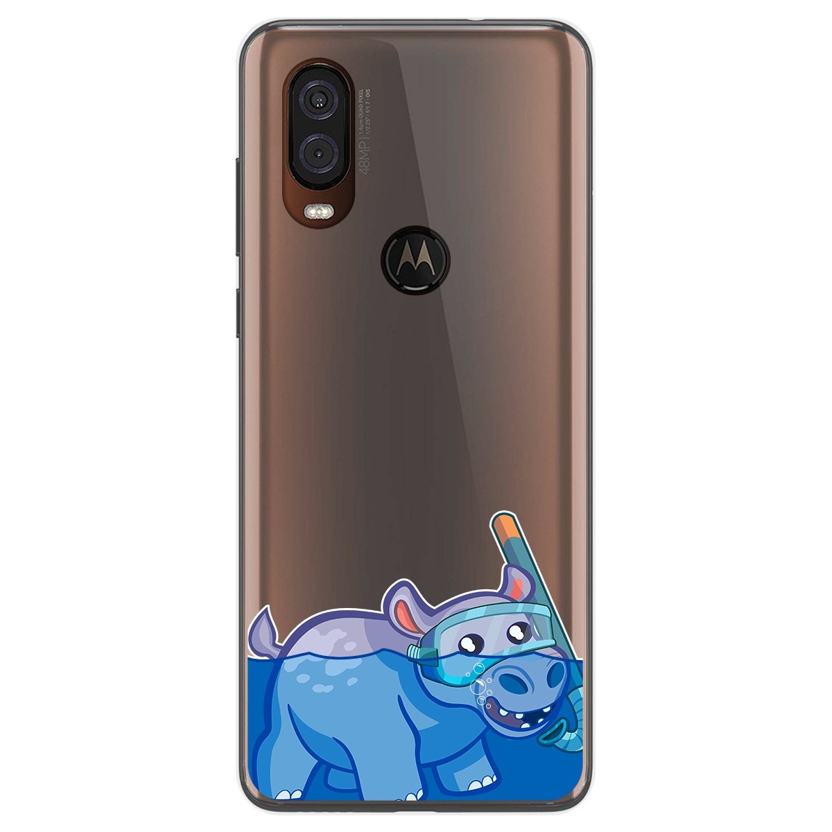 Funda Gel Transparente para Motorola One Vision diseño Hipo Dibujos