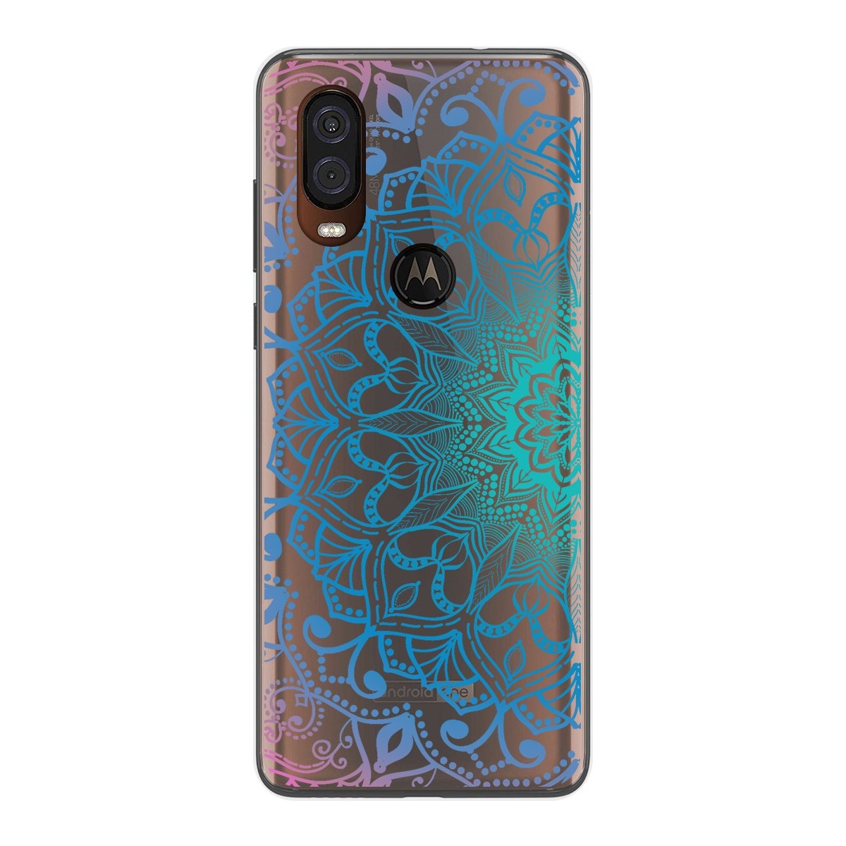Funda Gel Transparente para Motorola One Vision diseño Mandala Dibujos