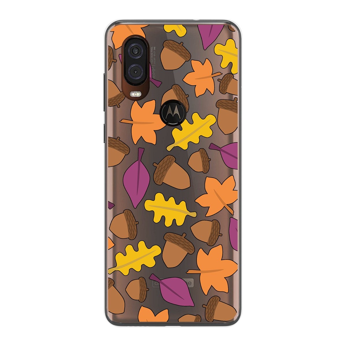 Funda Gel Transparente para Motorola One Vision diseño Otoño Dibujos