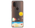 Funda Gel Transparente para Motorola One Vision diseño Playa Dibujos