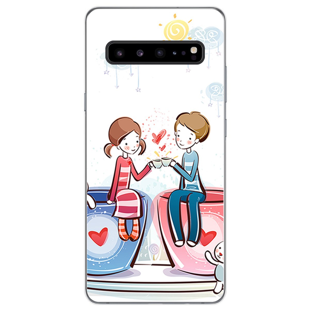 Funda Gel Tpu para Samsung Galaxy S10 5G diseño Café Dibujos