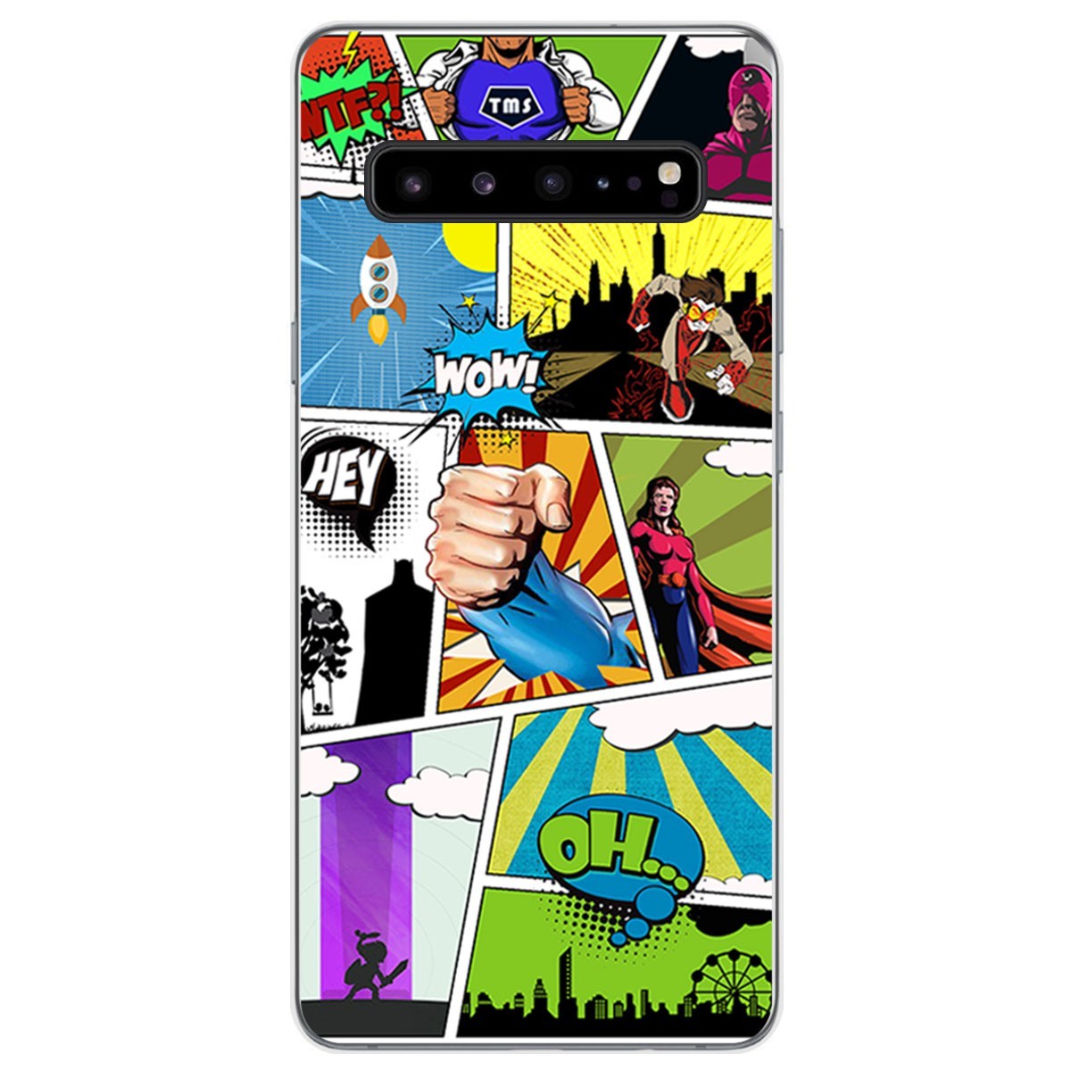 Funda Gel Tpu para Samsung Galaxy S10 5G diseño Comic Dibujos