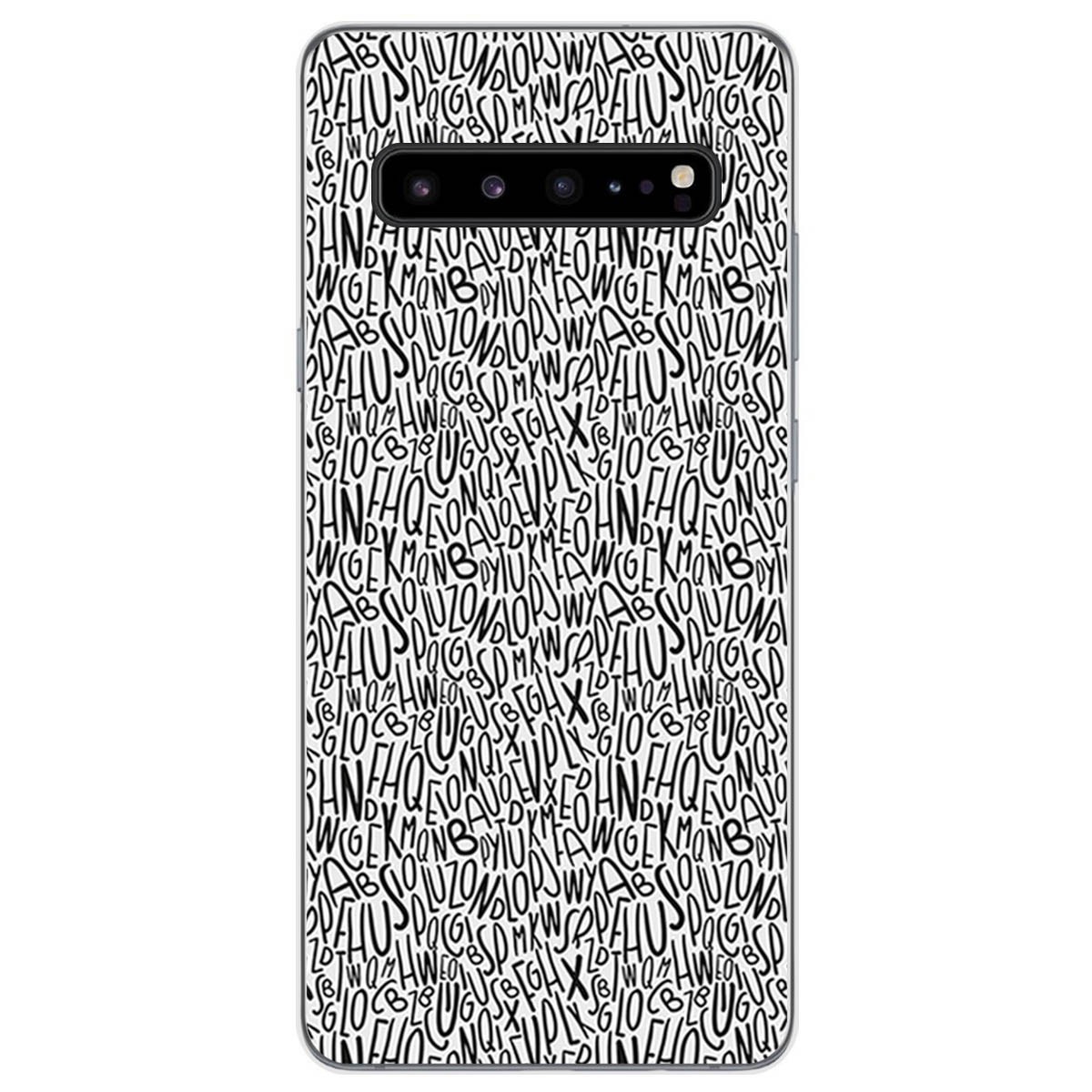 Funda Gel Tpu para Samsung Galaxy S10 5G diseño Letras Dibujos