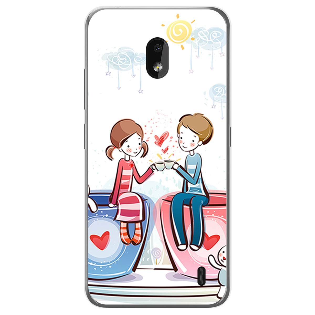 Funda Gel Tpu para Nokia 2.2 diseño Café Dibujos