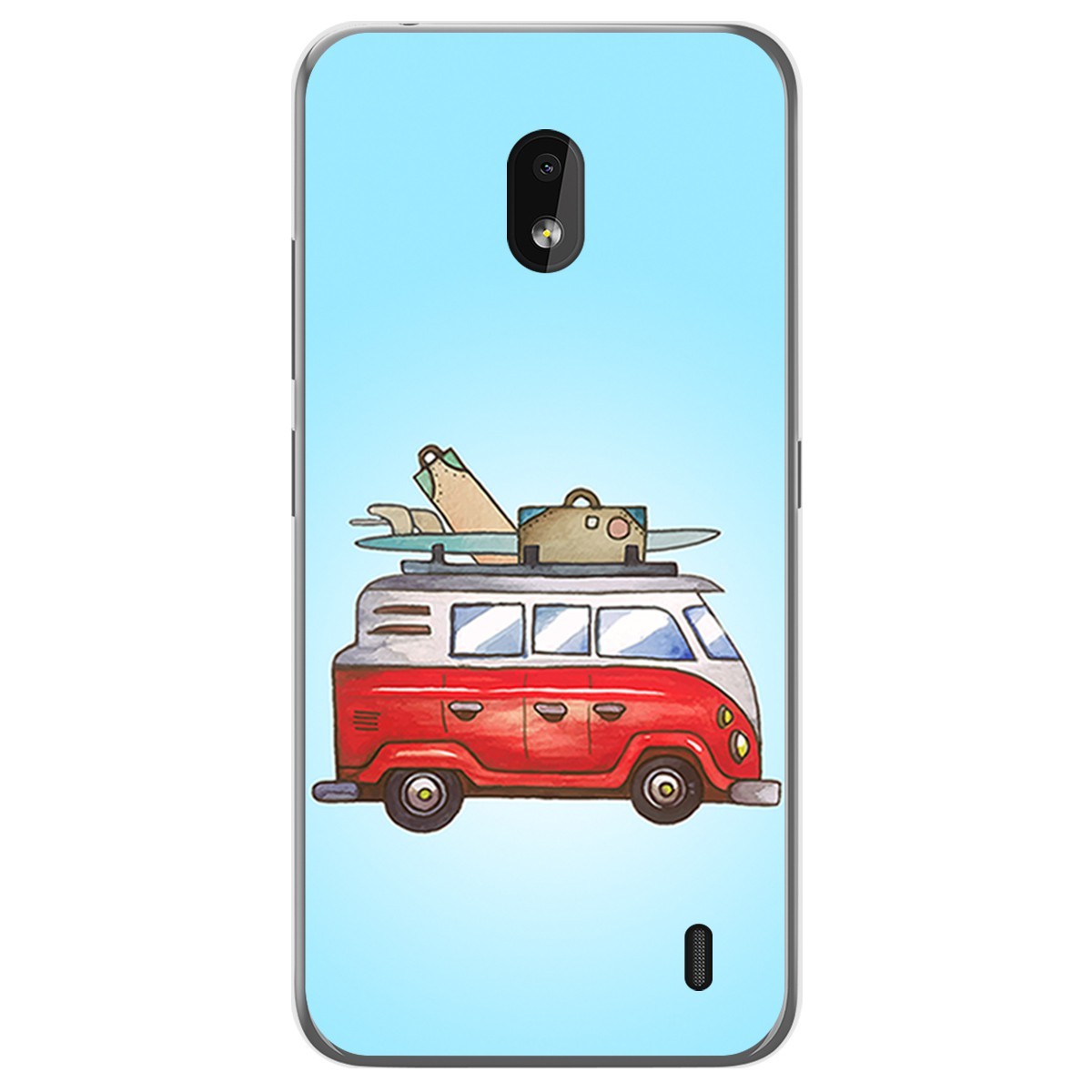 Funda Gel Tpu para Nokia 2.2 diseño Furgoneta Dibujos