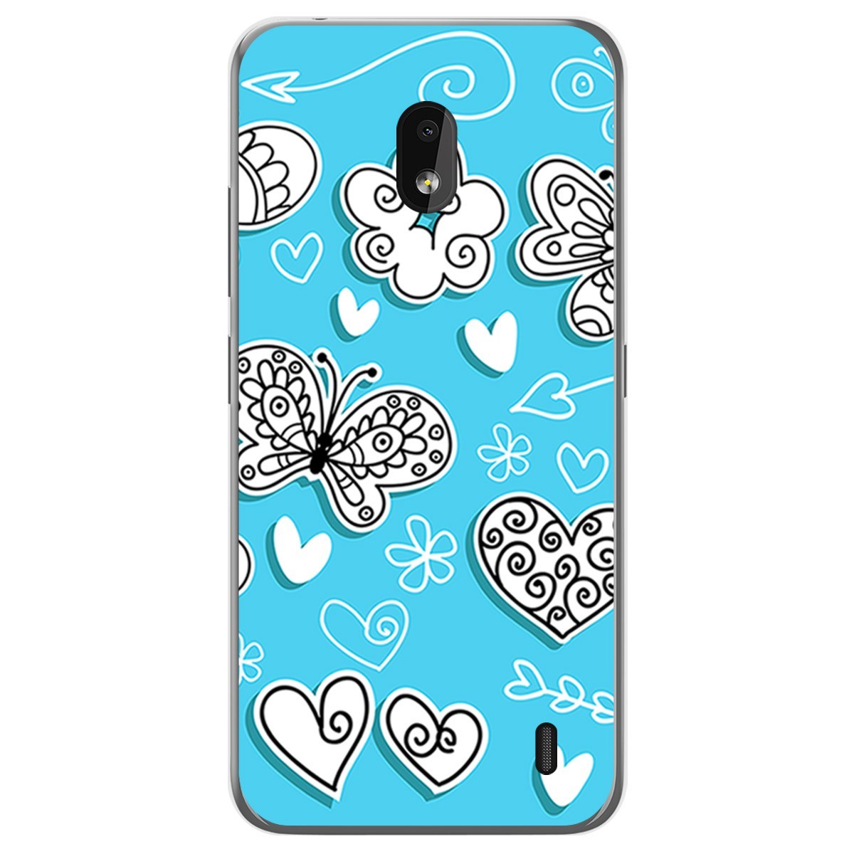 Funda Gel Tpu para Nokia 2.2 diseño Mariposas Dibujos