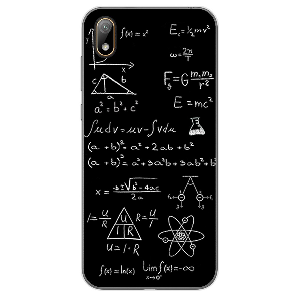 Funda Gel Tpu para Huawei Y5 2019 diseño Formulas Dibujos