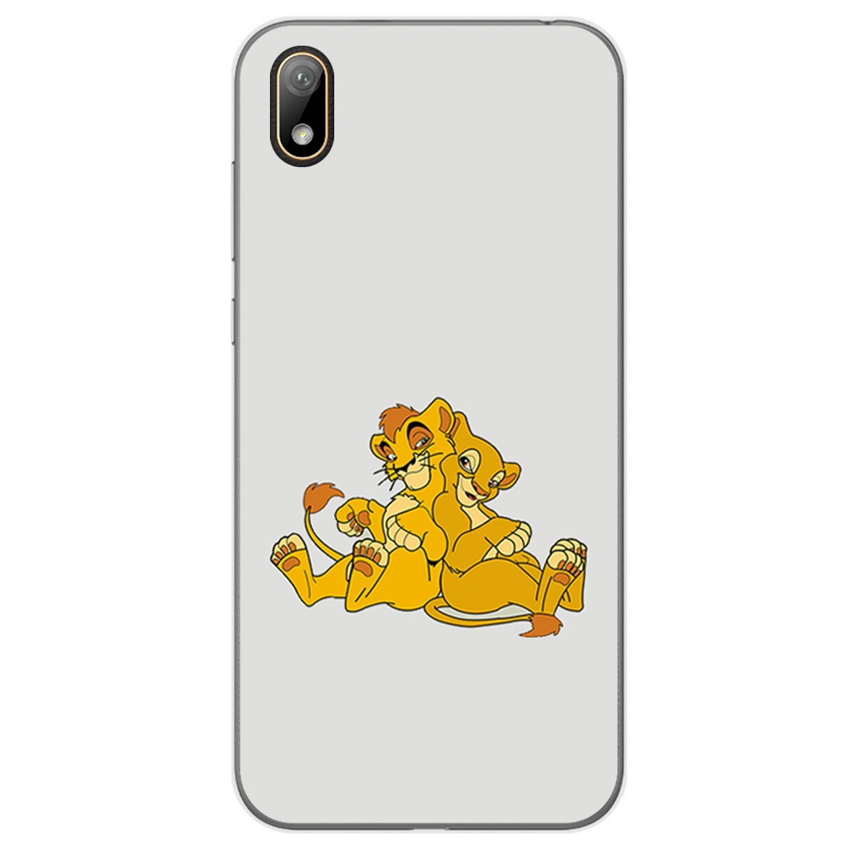 Funda Gel Tpu para Huawei Y5 2019 diseño Leones Dibujos