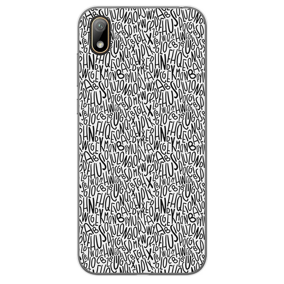 Funda Gel Tpu para Huawei Y5 2019 diseño Letras Dibujos