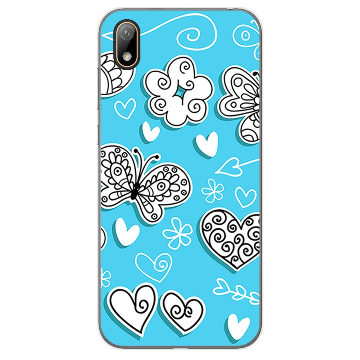 Funda Gel Tpu para Huawei Y5 2019 diseño Mariposas Dibujos