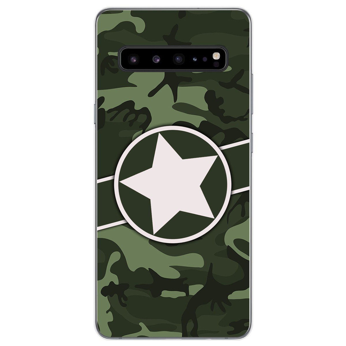 Funda Gel Tpu para Samsung Galaxy S10 5G diseño Camuflaje 01 Dibujos