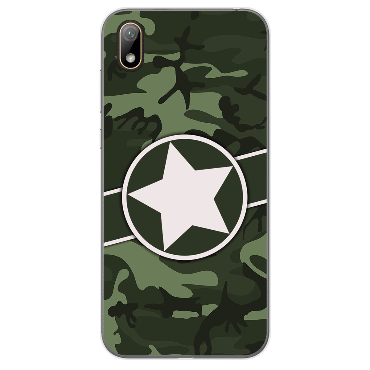 Funda Gel Tpu para Huawei Y5 2019 diseño Camuflaje 01 Dibujos