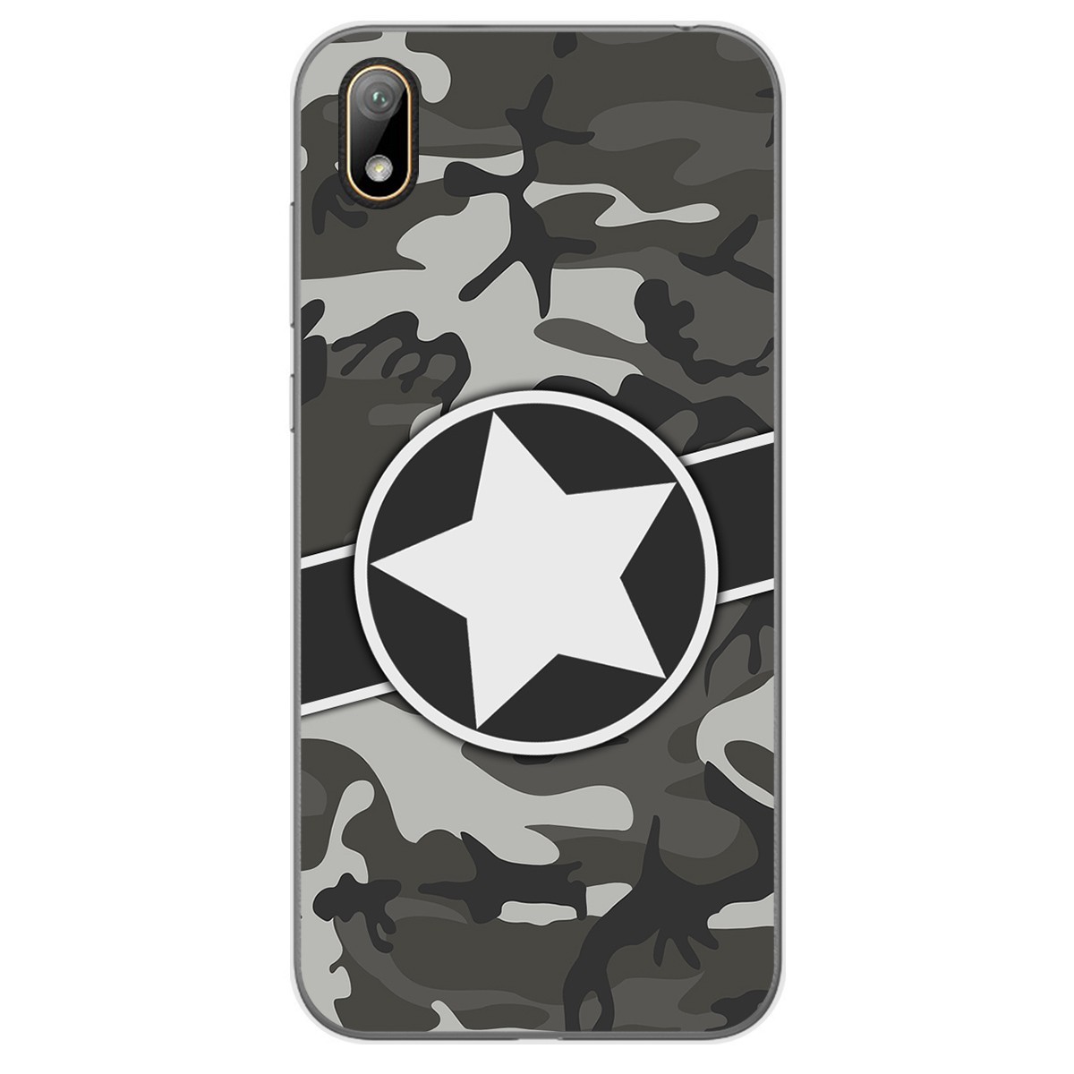 Funda Gel Tpu para Huawei Y5 2019 diseño Camuflaje 02 Dibujos