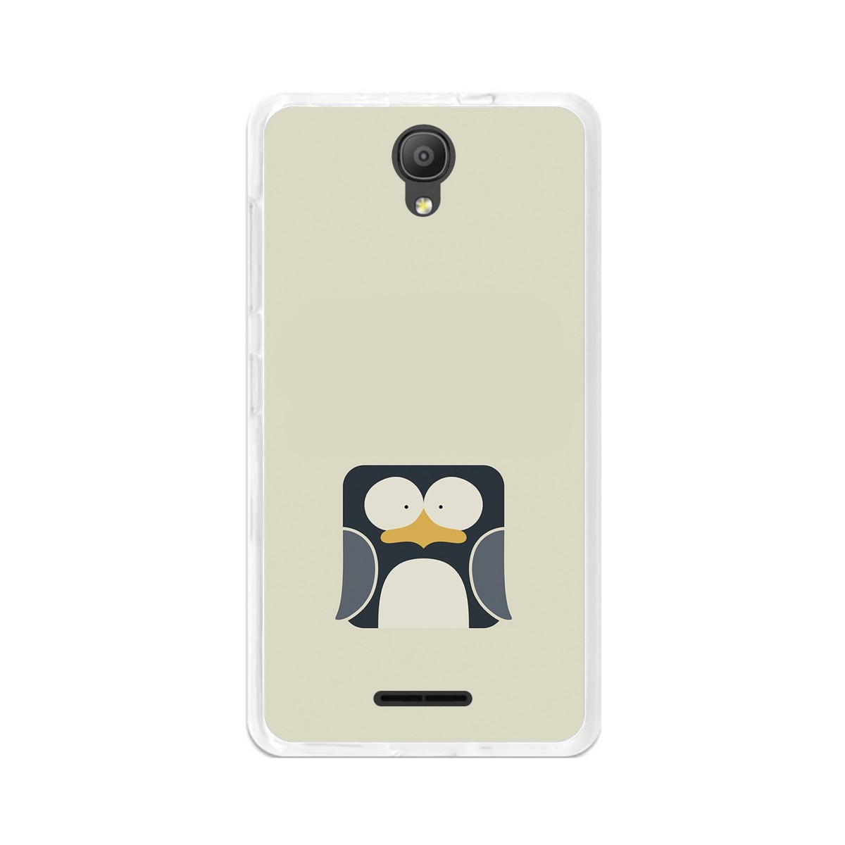 Funda Gel Tpu para Alcatel Pixi 4 (5") 3G Diseño Pingüino Dibujos