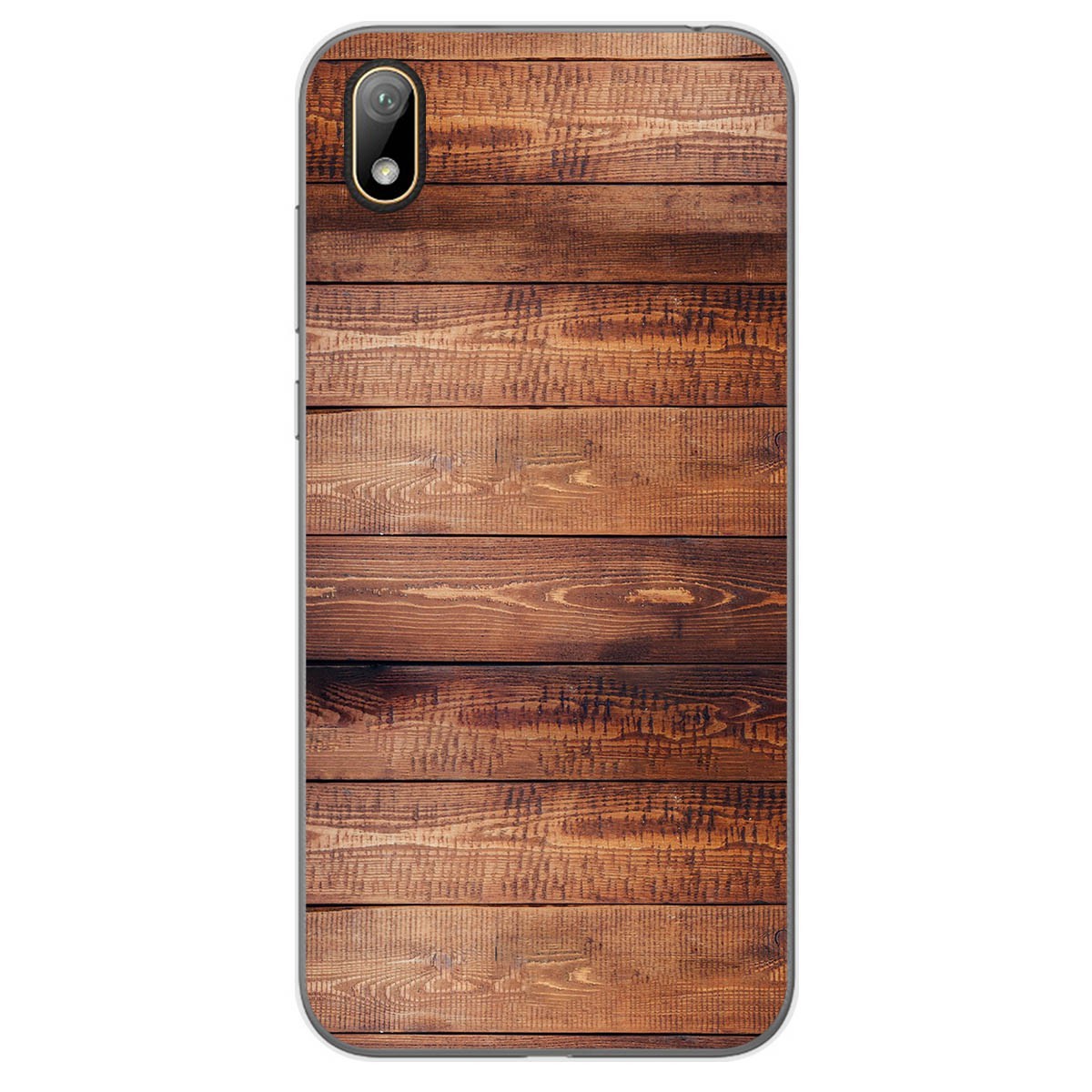 Funda Gel Tpu para Huawei Y5 2019 diseño Madera 02 Dibujos