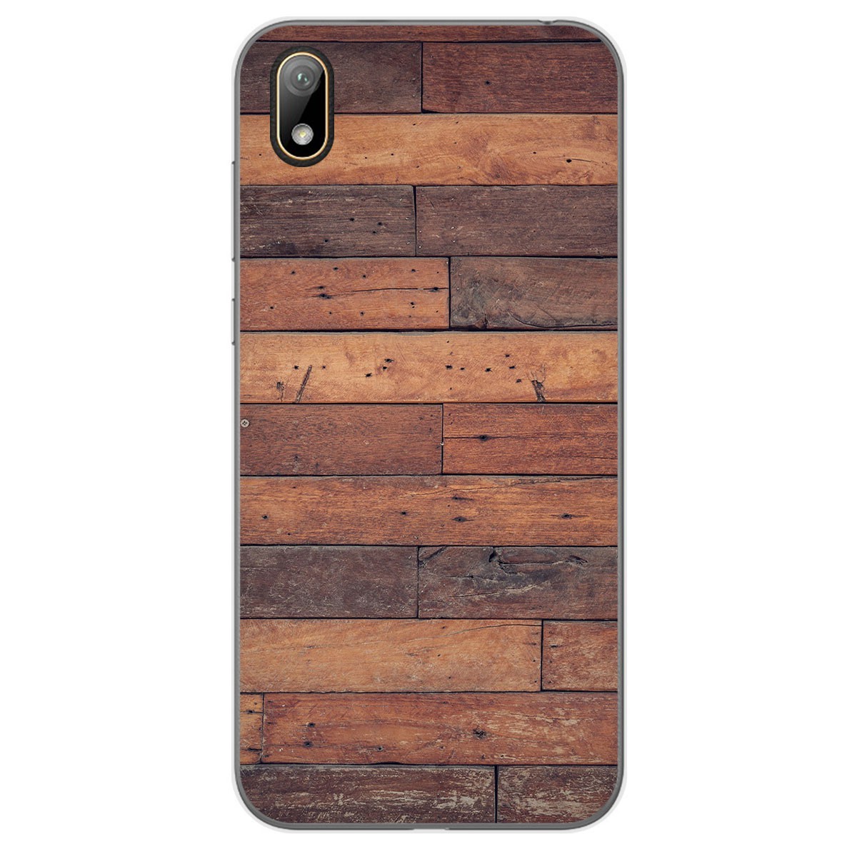 Funda Gel Tpu para Huawei Y5 2019 diseño Madera 03 Dibujos