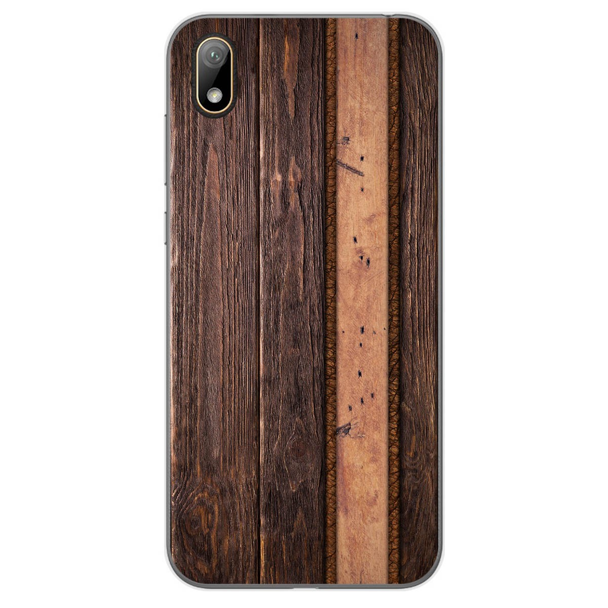 Funda Gel Tpu para Huawei Y5 2019 diseño Madera 05 Dibujos