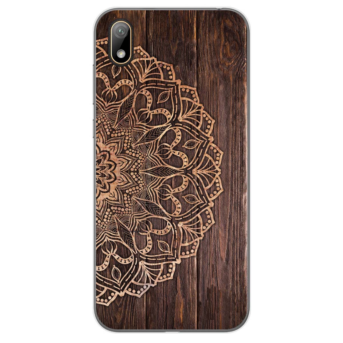 Funda Gel Tpu para Huawei Y5 2019 diseño Madera 06 Dibujos