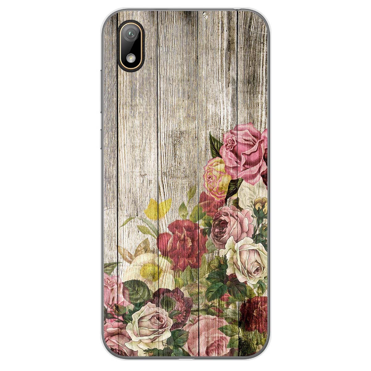 Funda Gel Tpu para Huawei Y5 2019 diseño Madera 08 Dibujos
