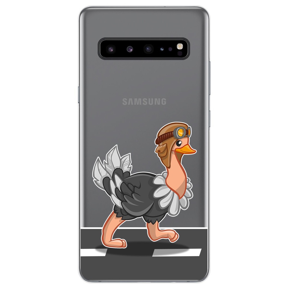 Funda Gel Transparente para Samsung Galaxy S10 5G diseño Avestruz Dibujos