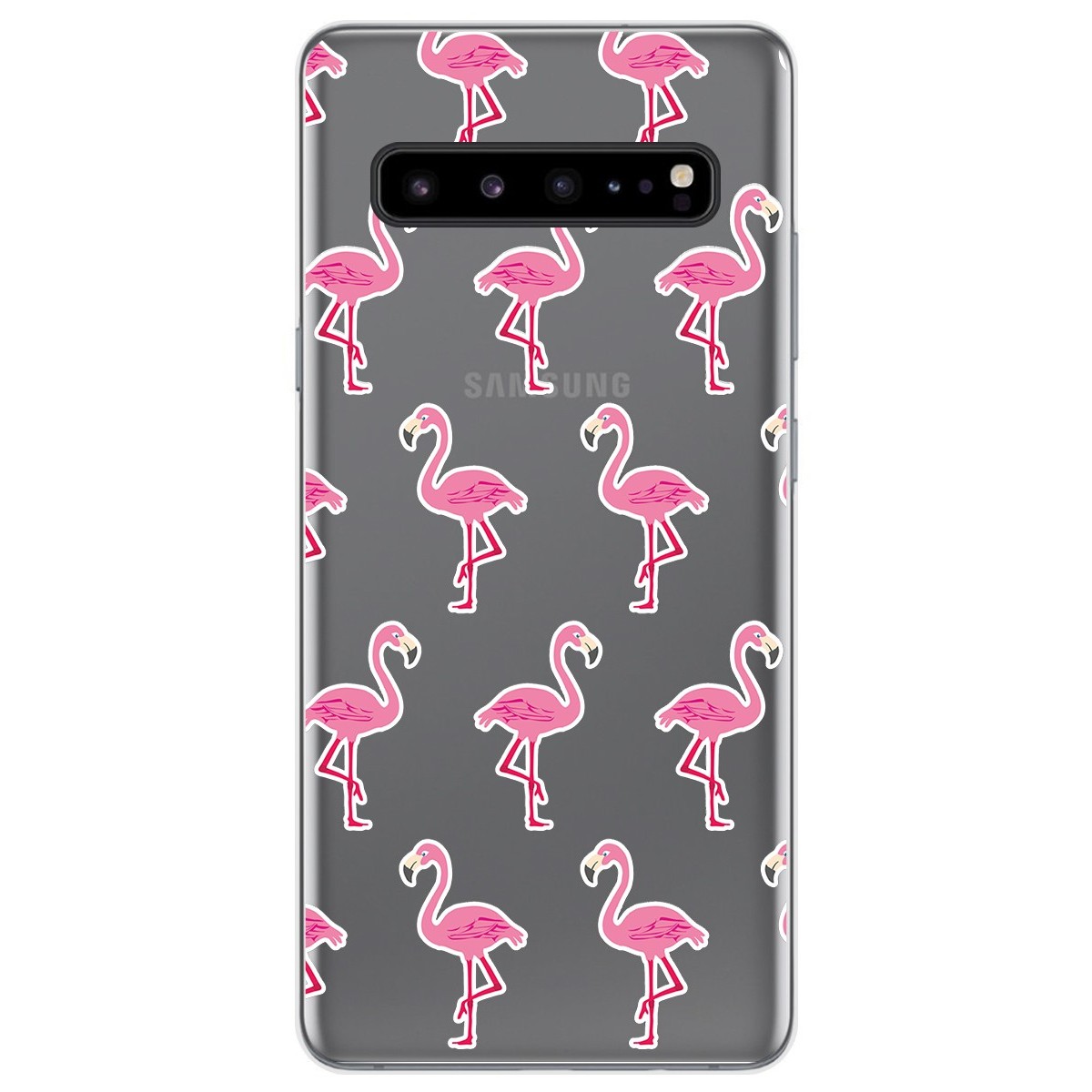 Funda Gel Transparente para Samsung Galaxy S10 5G diseño Flamenco Dibujos