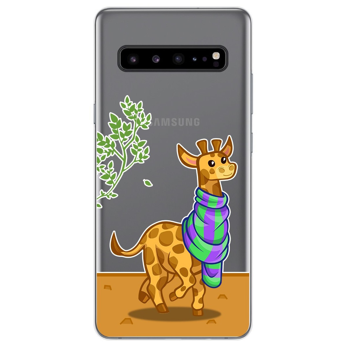 Funda Gel Transparente para Samsung Galaxy S10 5G diseño Jirafa Dibujos
