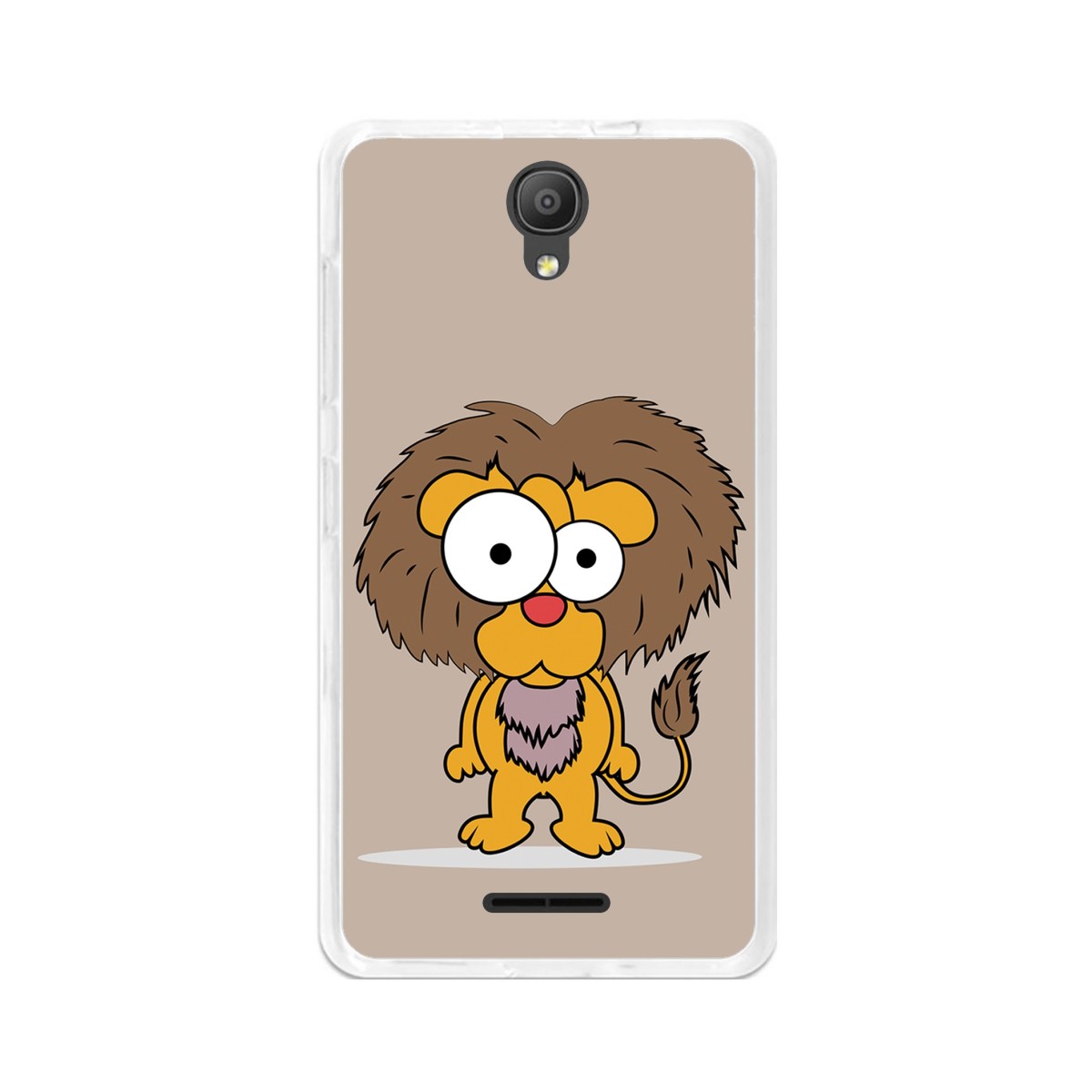 Funda Gel Tpu para Alcatel Pixi 4 (5") 3G Diseño Leon Dibujos