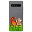 Funda Gel Transparente para Samsung Galaxy S10 5G diseño Tigre Dibujos