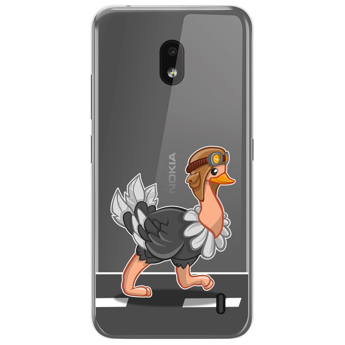 Funda Gel Transparente para Nokia 2.2 diseño Avestruz Dibujos