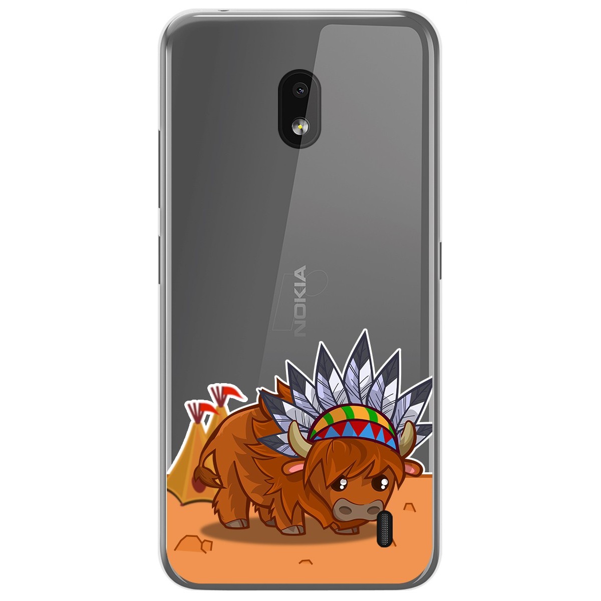 Funda Gel Transparente para Nokia 2.2 diseño Bufalo Dibujos