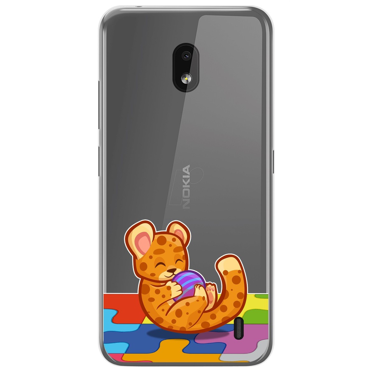 Funda Gel Transparente para Nokia 2.2 diseño Leopardo Dibujos