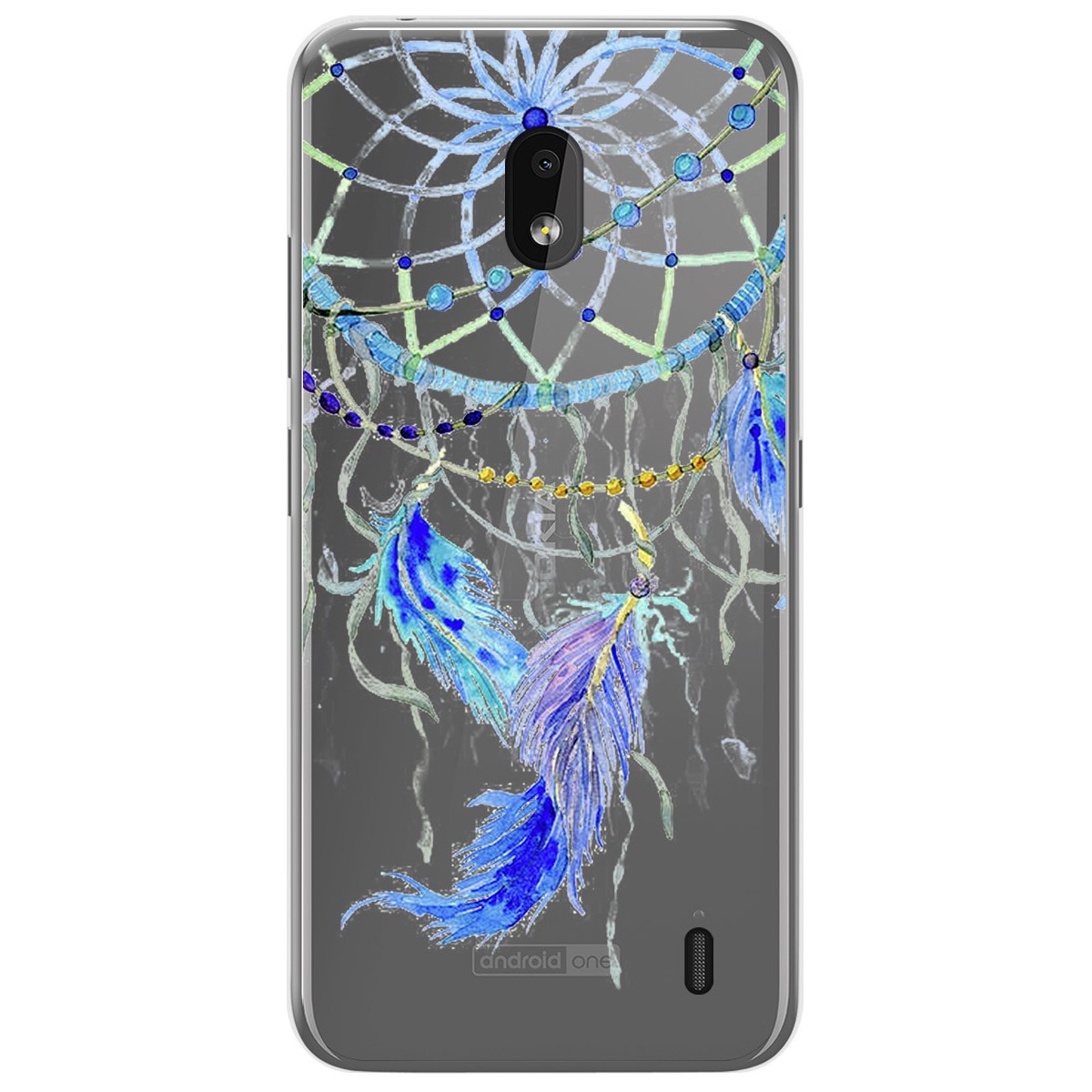 Funda Gel Transparente para Nokia 2.2 diseño Plumas Dibujos