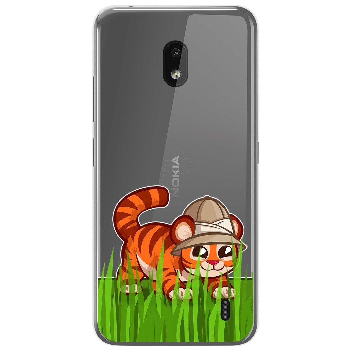 Funda Gel Transparente para Nokia 2.2 diseño Tigre Dibujos