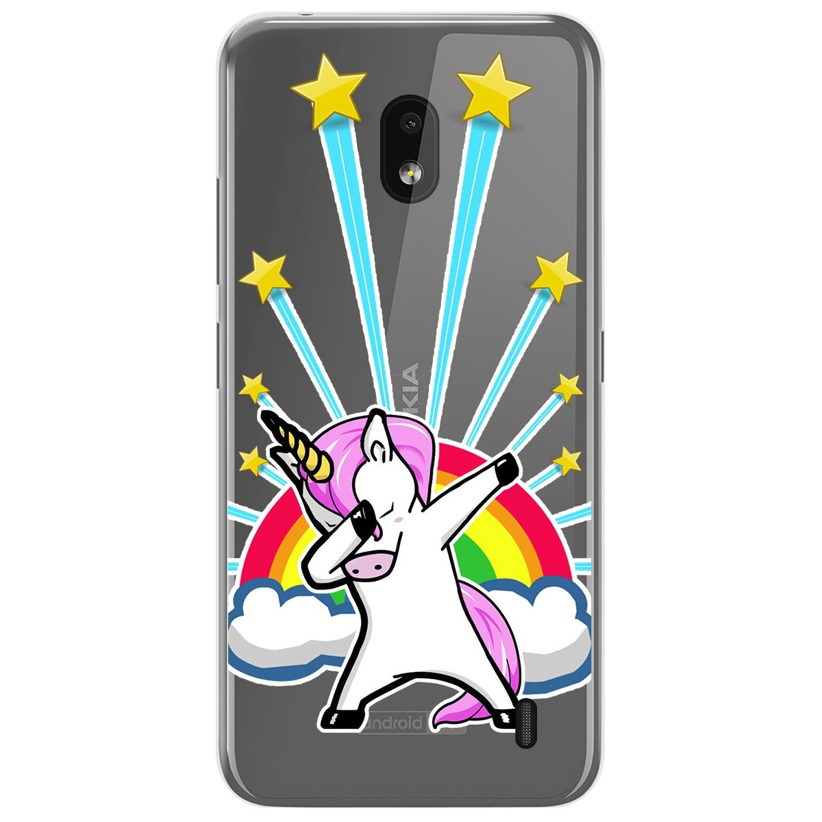 Funda Gel Transparente para Nokia 2.2 diseño Unicornio Dibujos