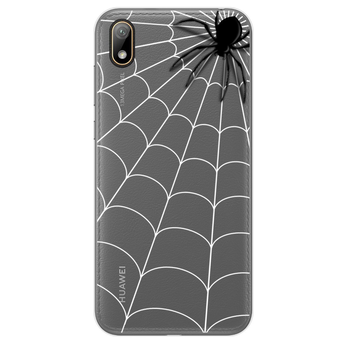 Funda Gel Transparente para Huawei Y5 2019 diseño Araña Dibujos