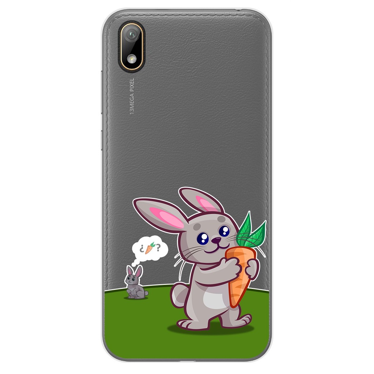 Funda Gel Transparente para Huawei Y5 2019 diseño Conejo Dibujos