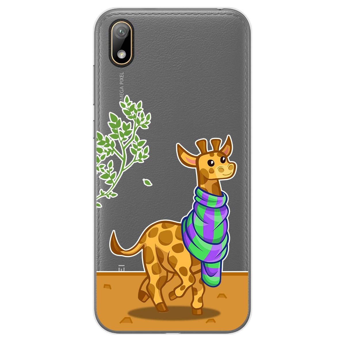 Funda Gel Transparente para Huawei Y5 2019 diseño Jirafa Dibujos