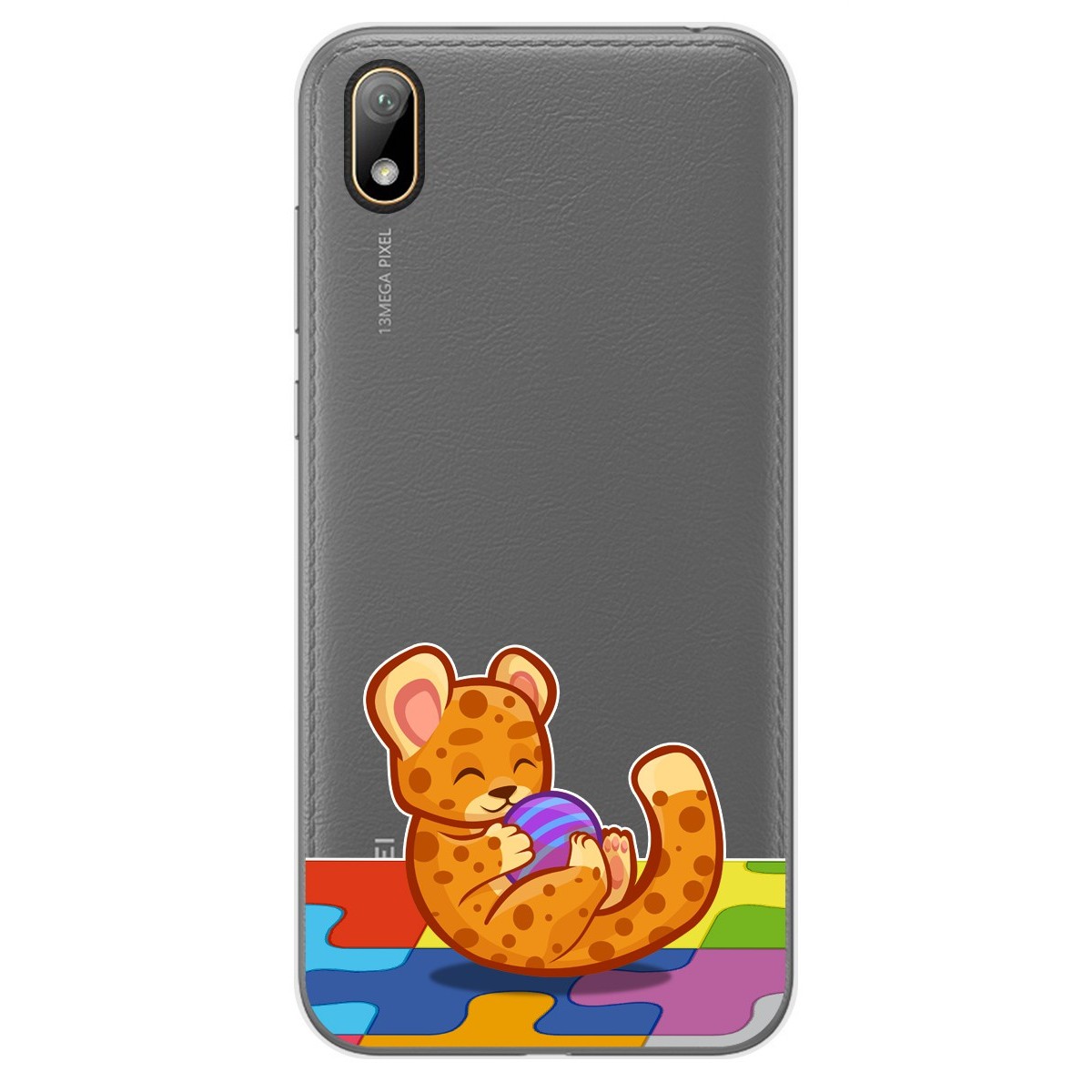 Funda Gel Transparente para Huawei Y5 2019 diseño Leopardo Dibujos