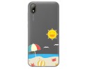 Funda Gel Transparente para Huawei Y5 2019 diseño Playa Dibujos